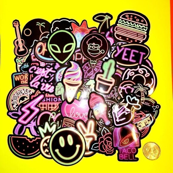 50pc Brand New Waterproof Stickers - Picture 1 of 1